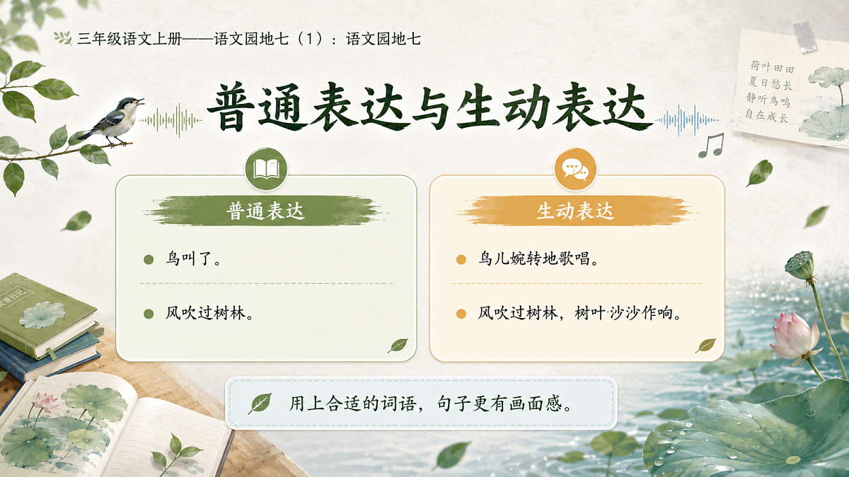 小学六年制统编教材系列课件——三年级语文上册:语文园地七(1)第8页