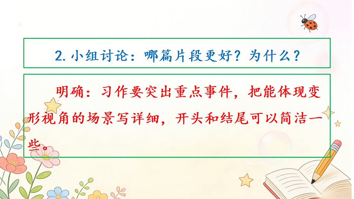 第一单元习作《变形记》第2课时习作修改课件第4页