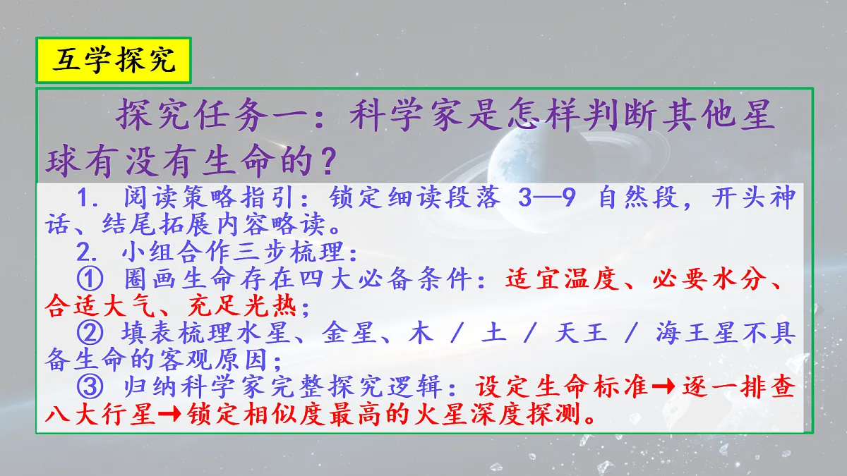 10.《宇宙生命之谜》第2课时教学课件第6页