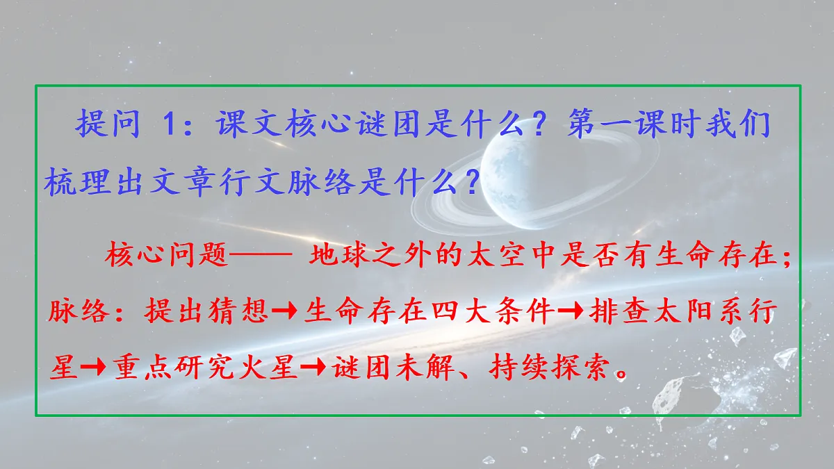 9.《宇宙生命之谜》第2课时教学课件第3页