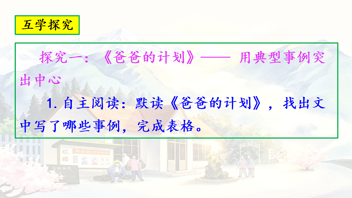 《习作例文:爸爸的计划》《小站》教学课件第7页