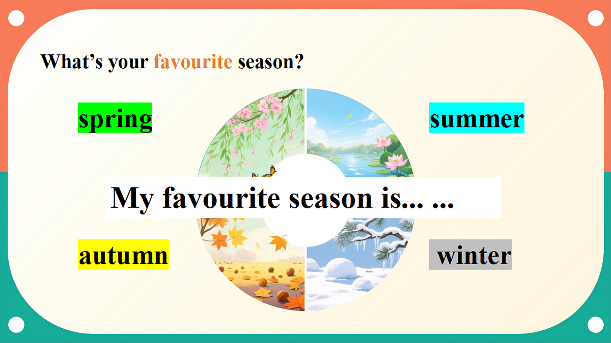 (核心素养)外研版(三起)英语四上 Unit 4《Wonderful seasons》第2课时 Start up 课件第6页