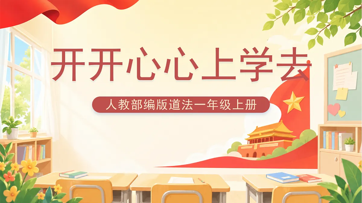 (新教材)1.1《开开心心上学去》课件 人教部编版道法一上第1页