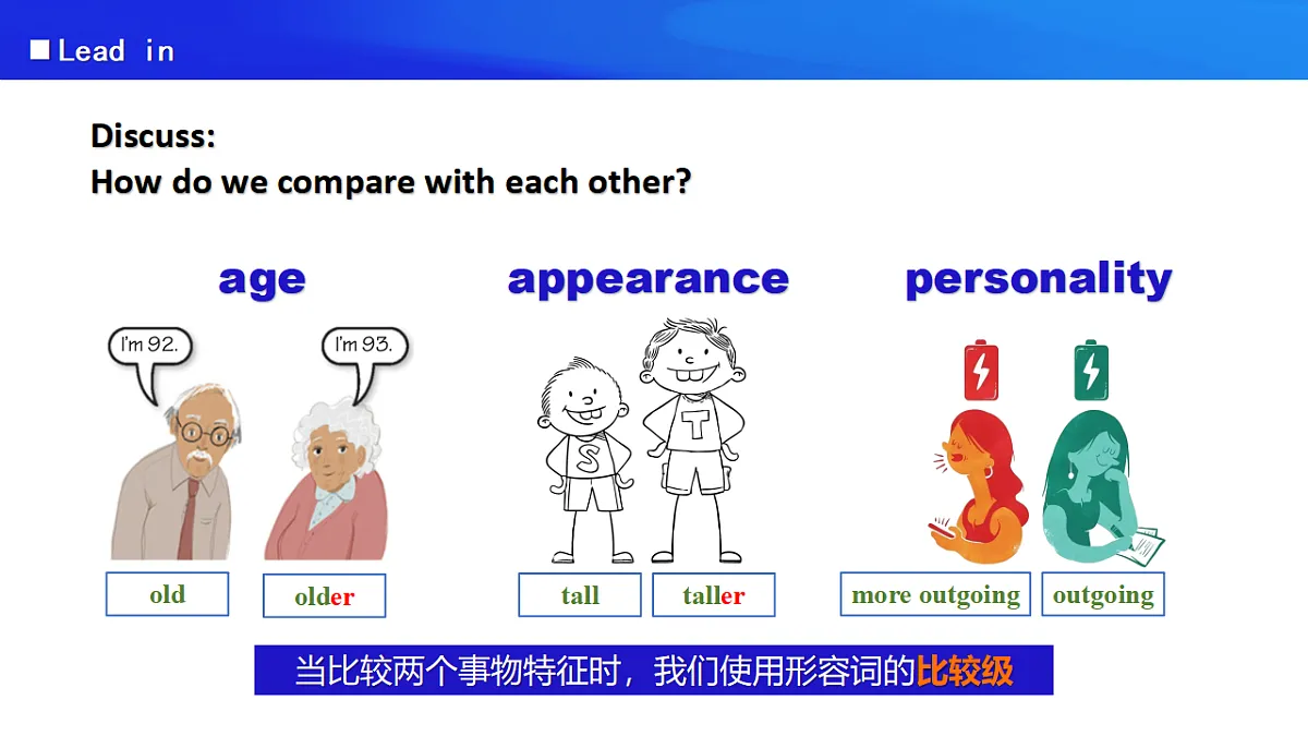 人教2024初中英语八年级上册Unit3Same or Different SectionA1a-1e课件第4页