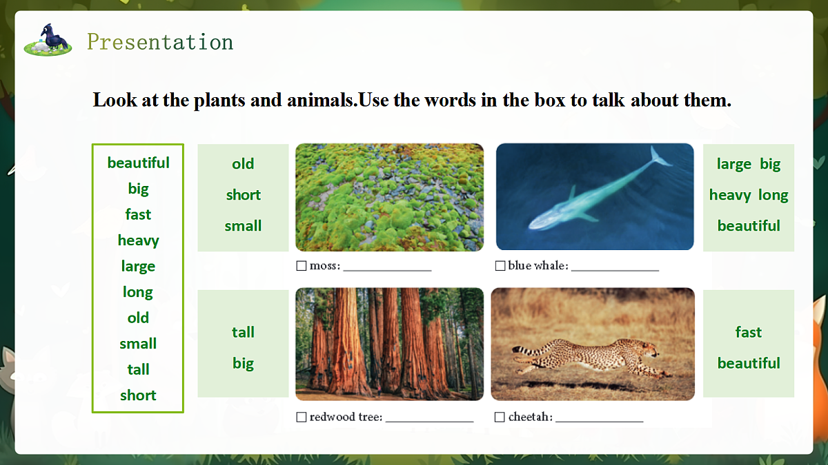 人教2024初中英语八年级上册Unit4Amazing Plants and Animals SectionA1a-1d课件第5页
