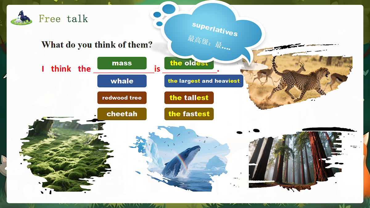 人教2024初中英语八年级上册Unit4Amazing Plants and Animals SectionA1a-1d课件第6页