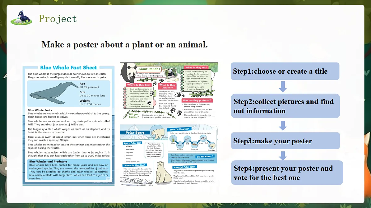 人教2024初中英语八年级上册Unit4Amazing Plants and Animals SectionBProject课件第6页