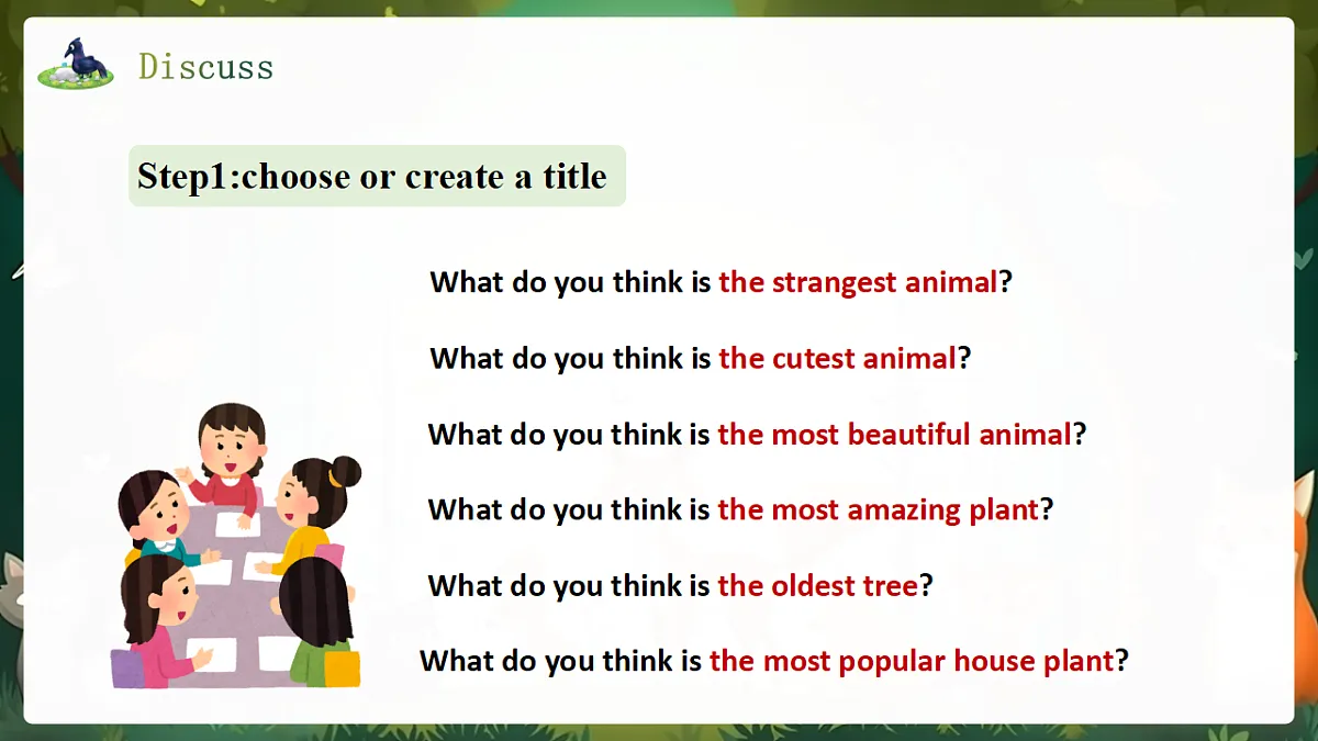 人教2024初中英语八年级上册Unit4Amazing Plants and Animals SectionBProject课件第8页