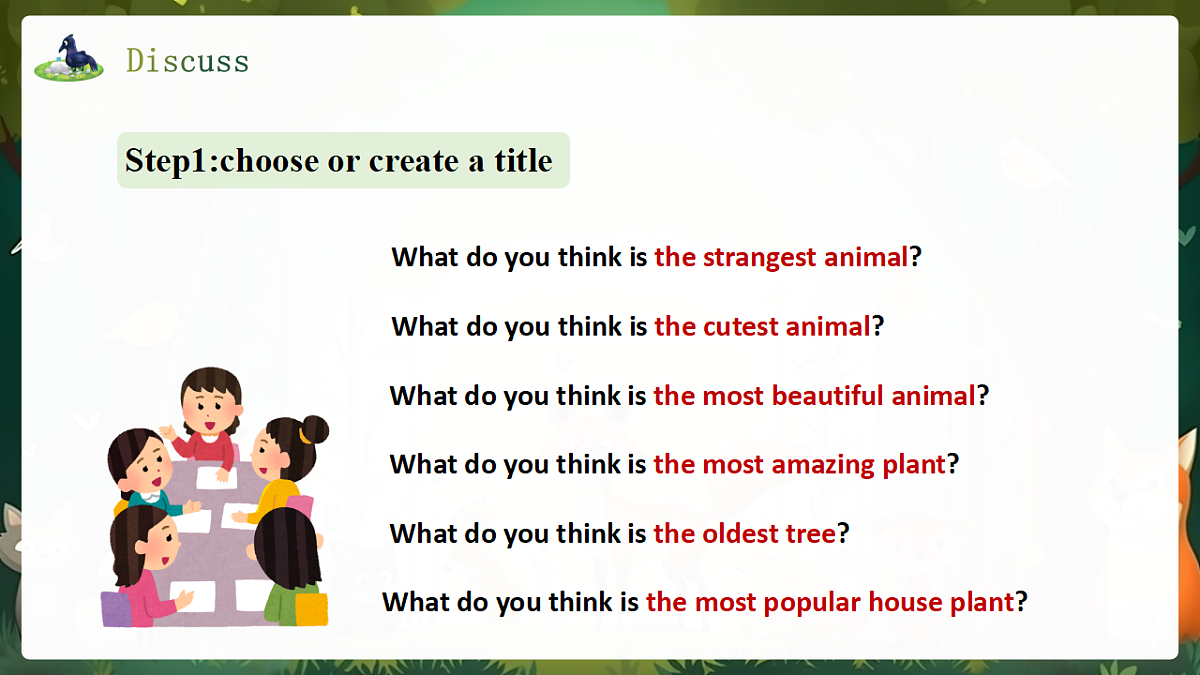 人教2024初中英语八年级上册Unit4Amazing Plants and Animals SectionBProject课件第8页
