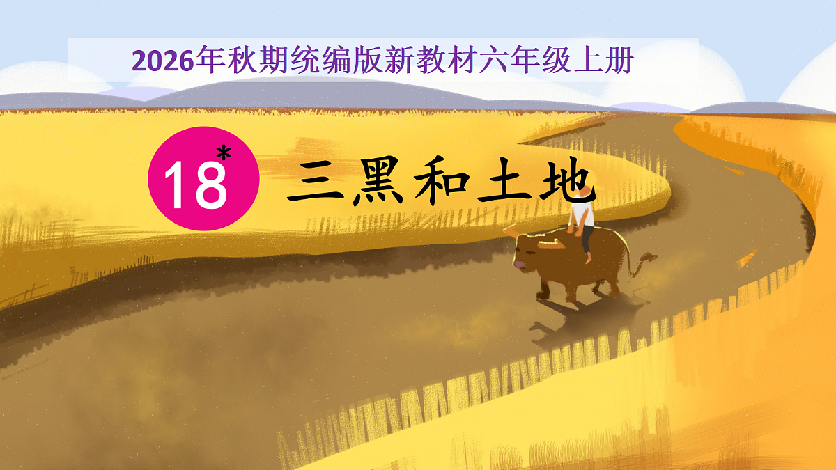 18《三黑和土地》教学课件第1页