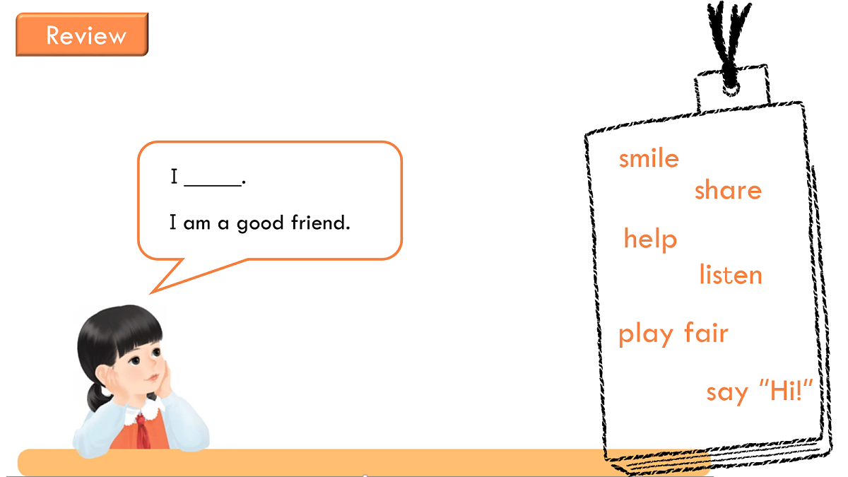 英语人教版(PEP)三年级上册 Unit 1 Making friends Lesson 6 Start to read & Reading第7页