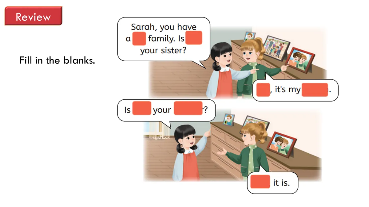 英语人教版(PEP)三年级上册 Unit 2 Different families Lesson 5 Let's learn第4页