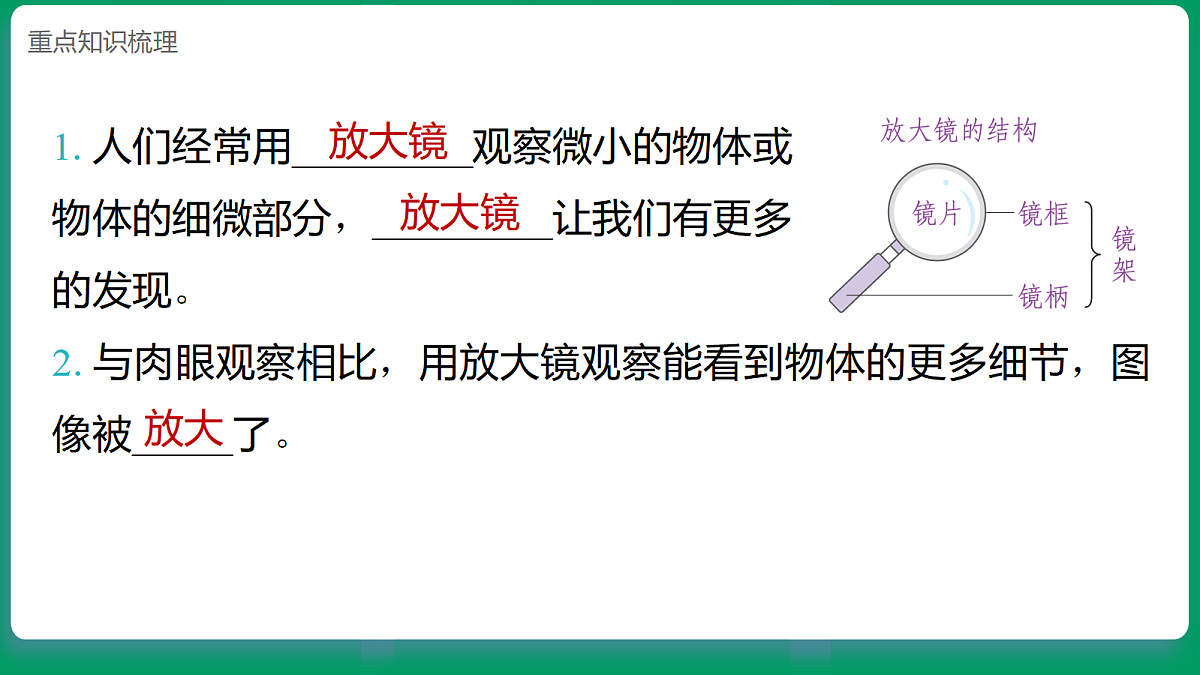1.1研究放大镜 课堂重点知识笔记课件第4页