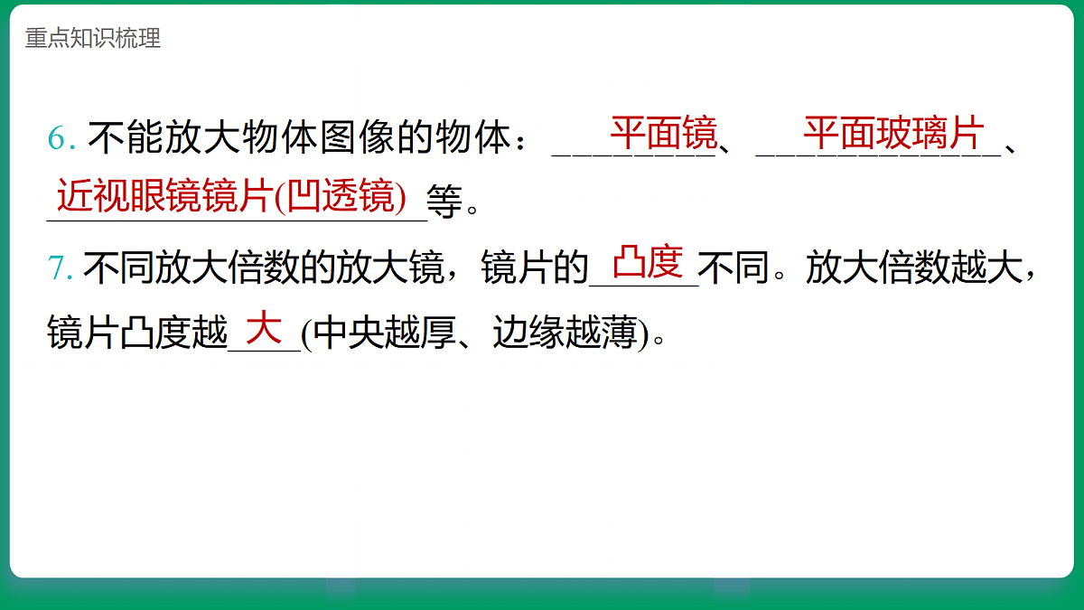 1.1研究放大镜 课堂重点知识笔记课件第6页