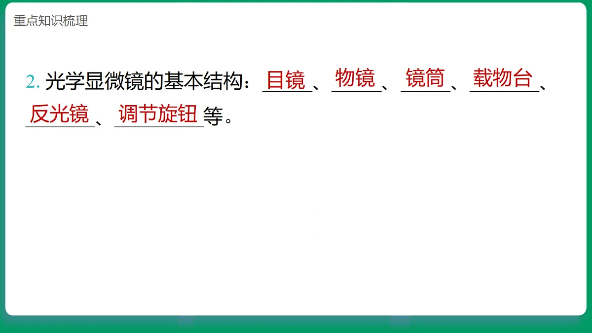 1.4用光学显微镜观察 课堂重点知识笔记课件第3页