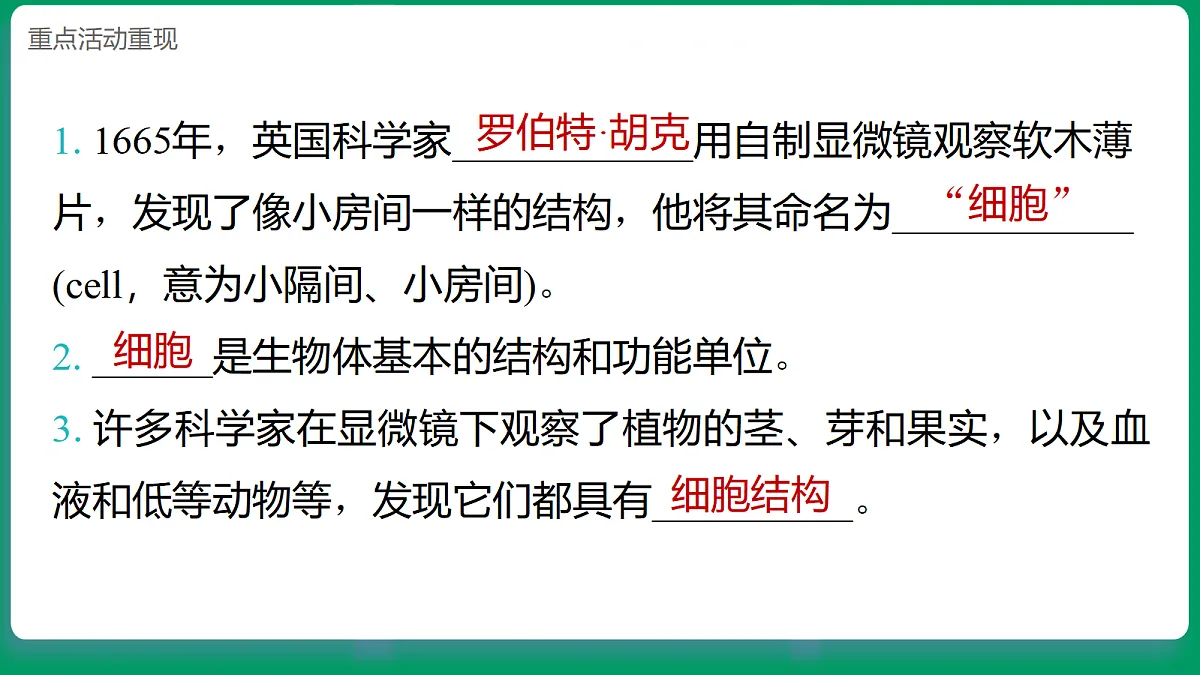 1.5 观察细胞 课堂重点知识笔记课件第2页