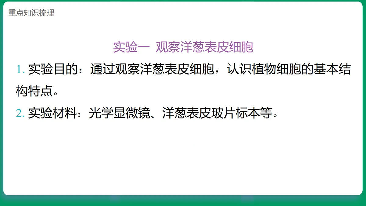 1.5 观察细胞 课堂重点知识笔记课件第5页