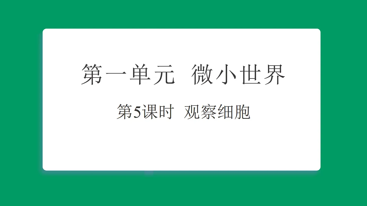 1.5观察细胞 习题课件第1页
