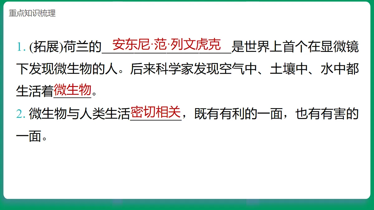 1.7 微生物与人类 课堂重点知识笔记课件第2页