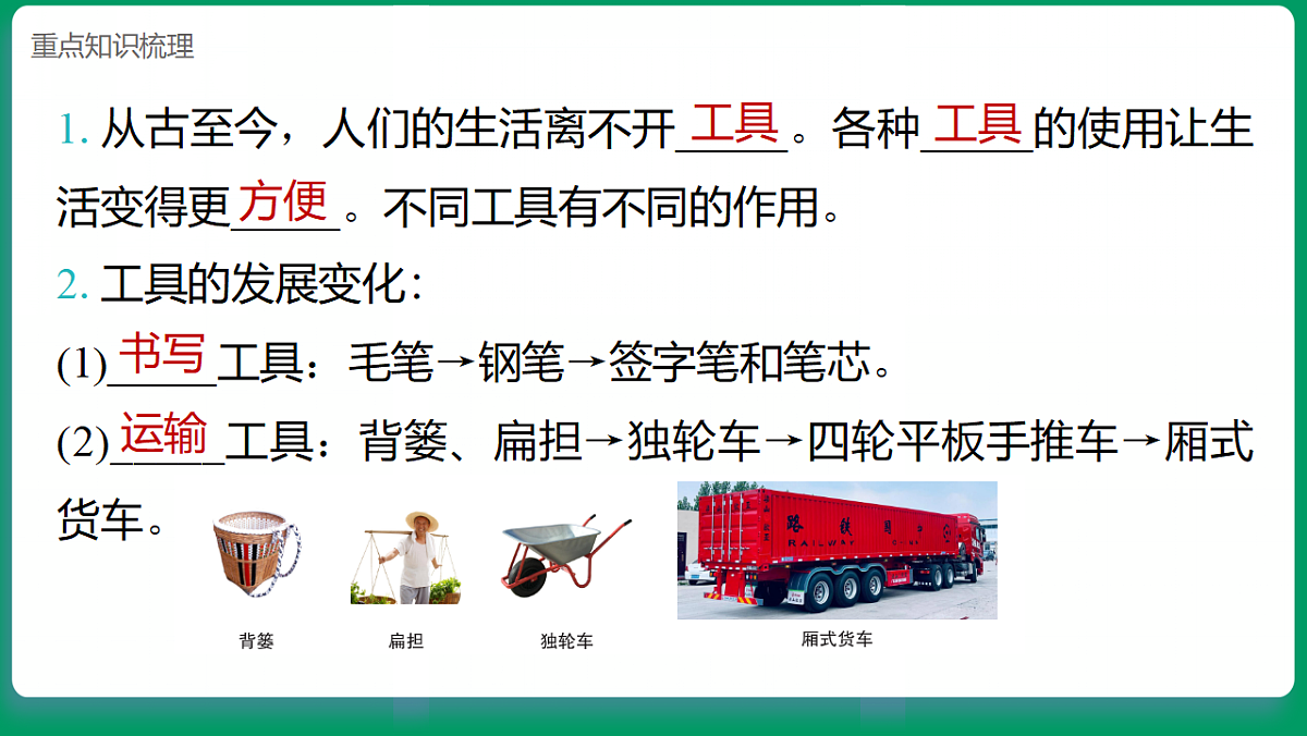 2.1各种各样的工具 课堂重点知识笔记课件第4页