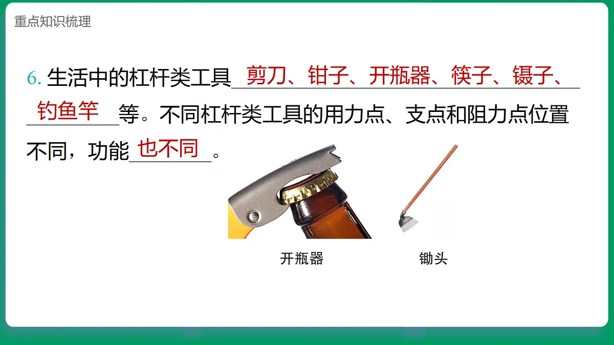 2.2独轮车省力的秘密 课堂重点知识笔记课件第5页