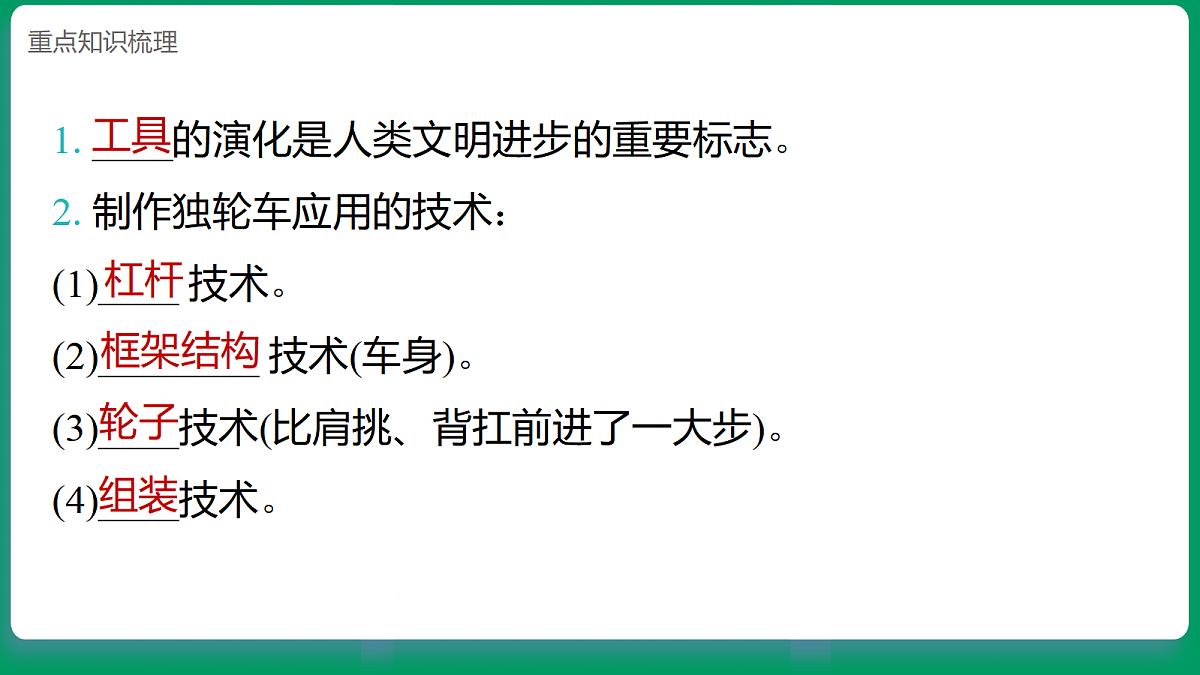 2.7社会发展与工具和技术 课堂重点知识笔记课件第2页