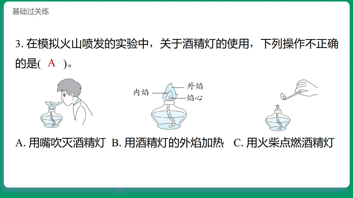 4.2火山喷发对地表的作用 习题课件第4页