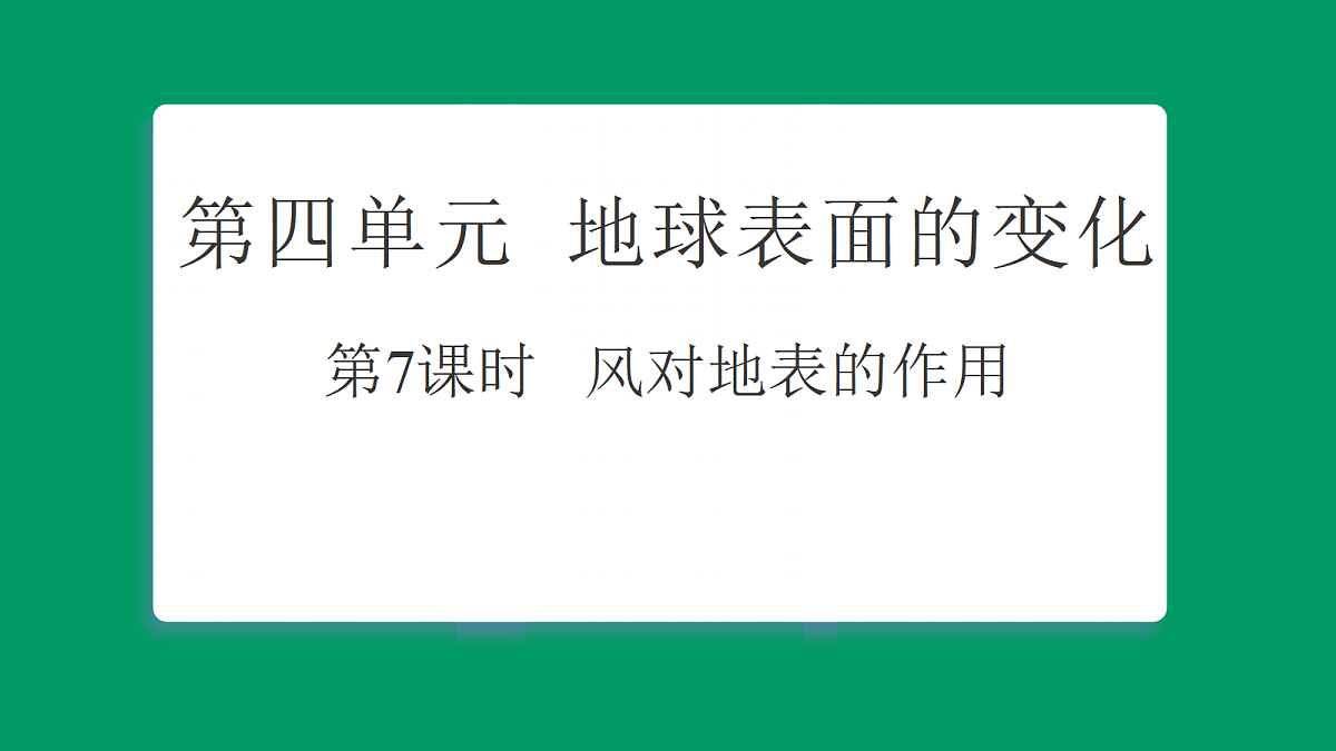 4.7风对地表的作用 课堂重点知识笔记课件第1页