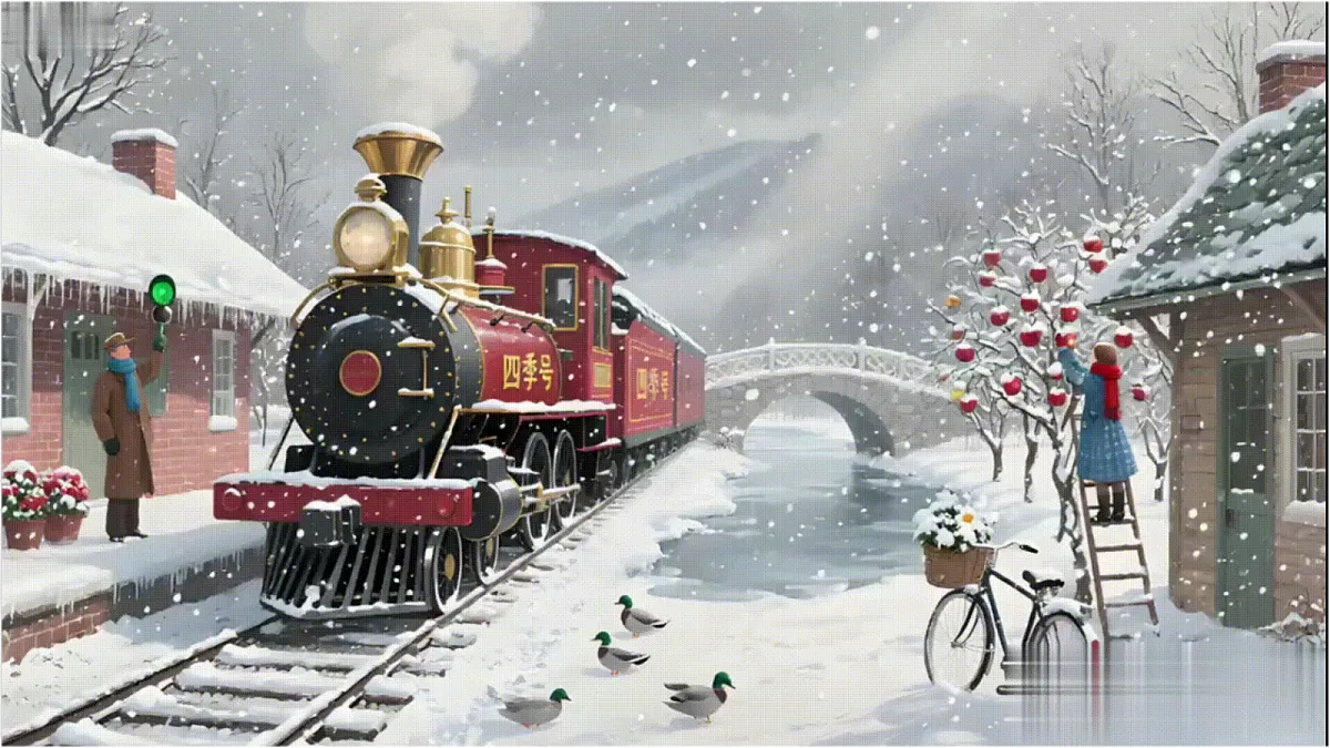 《雪地里的小画家》第1页