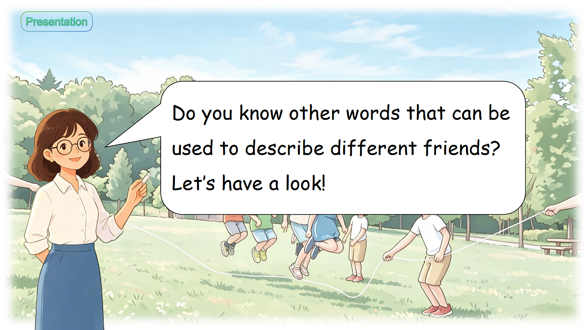 人教PEP五上(新教材)Unit1 Different Friends PA Let's learn&read,write and say 教学课件第7页