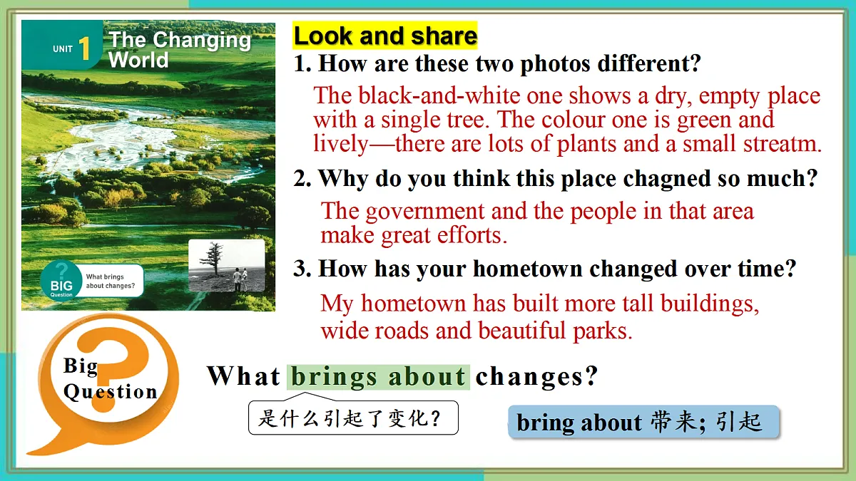 Unit 1 The Changing World(第1课时) Section A(1a-2d) - 九年级英语上册 同步教学课件(人教版2024)第5页