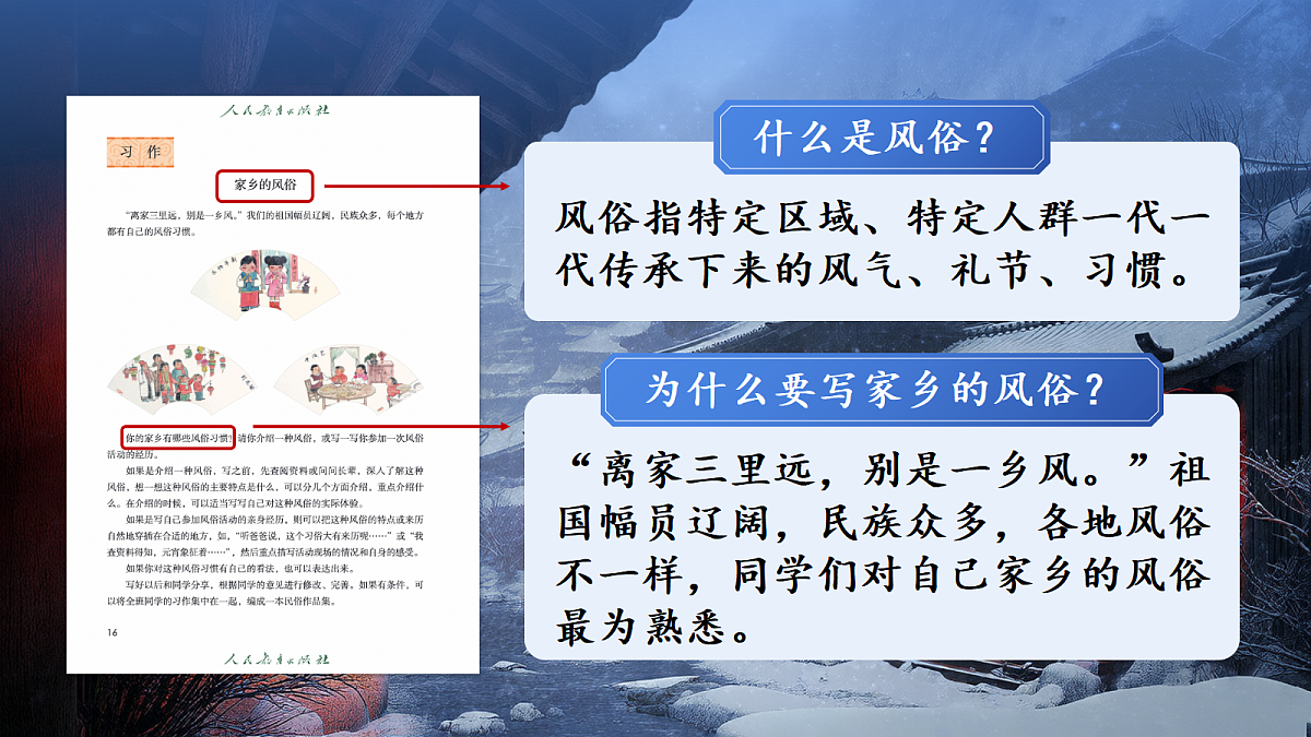 六下第一单元习作《家乡的风俗》第4页