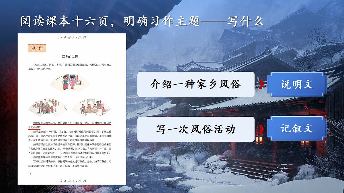 六下第一单元习作《家乡的风俗》第6页