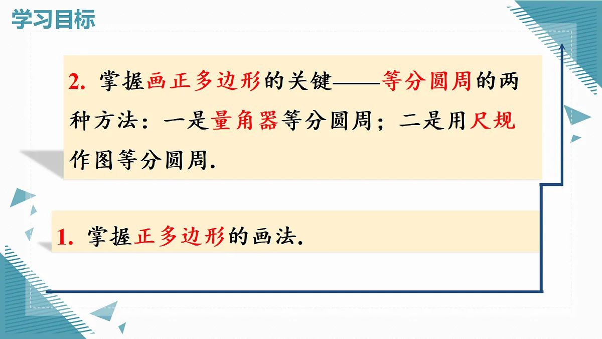 2026学年新人教版初中数学九年级上册30.3 正多边形和圆(第2课时)课件第2页
