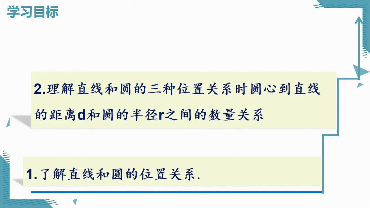 2026学年新人教版初中数学九年级上册30.1.1直线与圆相离、相切、相交课件第2页