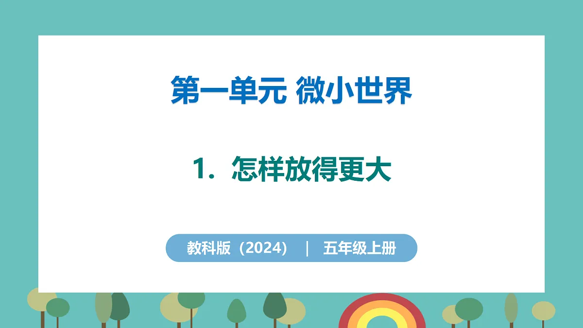 1.2 怎样放得更大 - 小学科学五级上册 同步教学课件(教科版2024)第1页