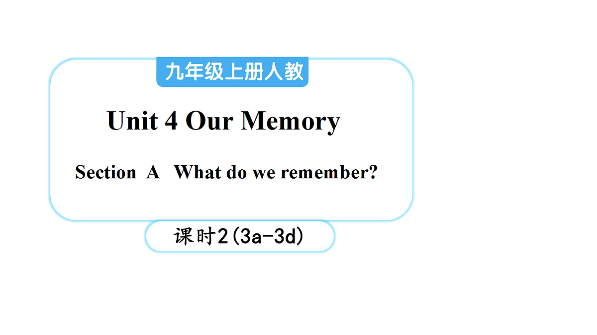 Unit 4 Our Memory(第2课时)Section A 3a-3d第1页