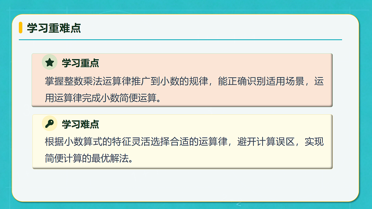 小学数学人教版五年级上册-2.5 整数运算律推广到小数 (课件)第5页