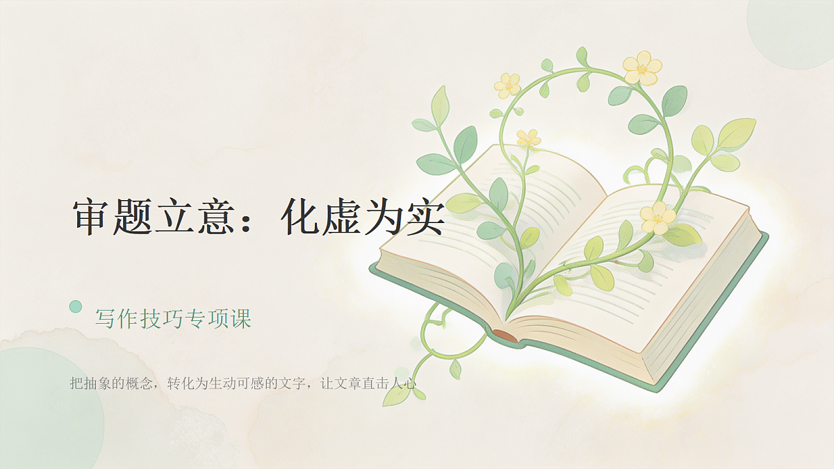 01 审题立意之化虚为实(课件)第1页