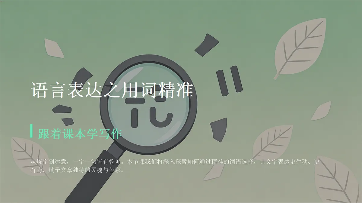 01 语言表达之用词精准(课件)第1页