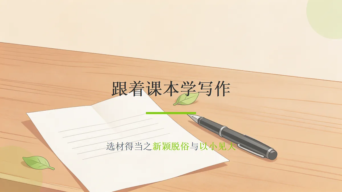 03 选材得当之新颖脱俗,以小见大(课件)第1页