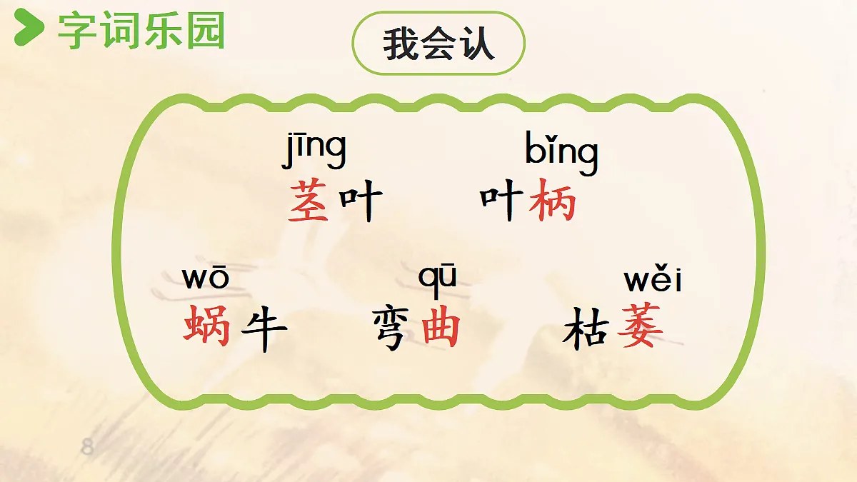 【教学课件】9《爬山虎的脚》第1课时第8页