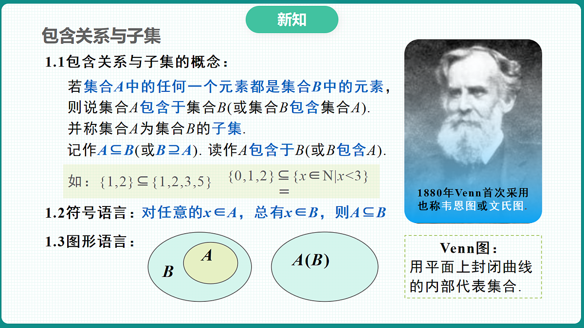 1.2《 集合间的基本关系》课件 人教版(2019)高一数学必修一第8页
