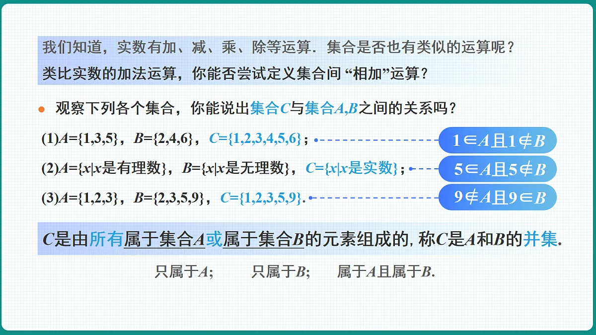 1.3《 集合的基本运算》第1课时 课件 人教版(2019)高一数学必修一第7页