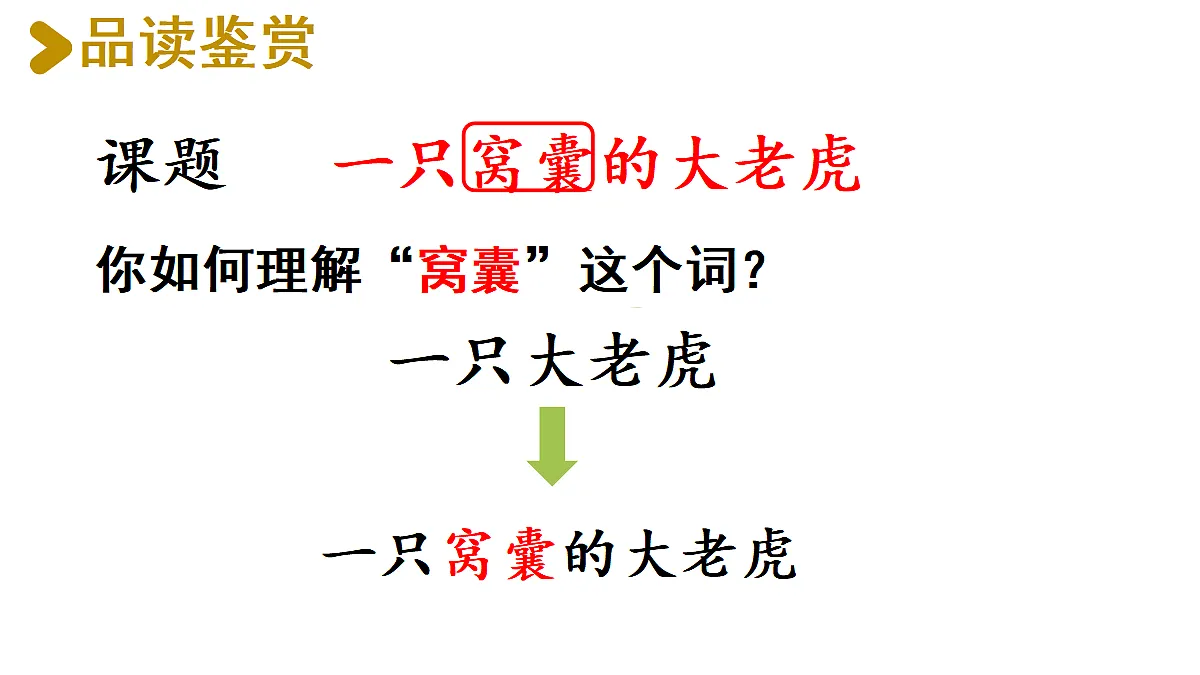 【教学课件】21《一只窝囊的大老虎》第2课时第3页