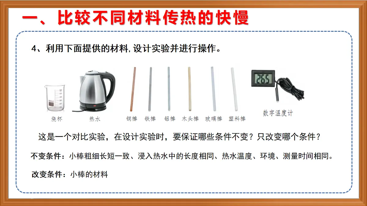 苏教版小学科学五年级上册第二单元《8 物体的传热本领》 课件第7页