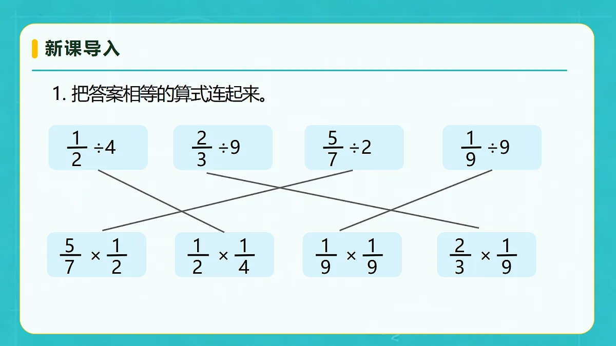小学数学人教版六年级上册-3.3 一个数除以分数 (课件)第7页