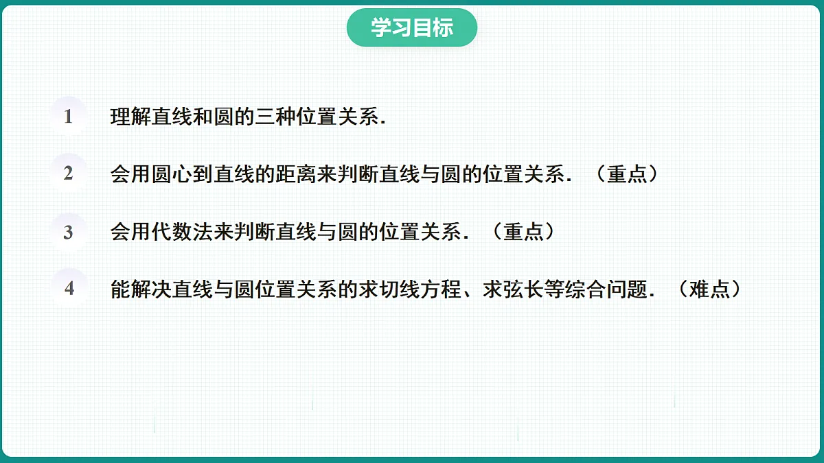 2.5.1《直线和圆的位置关系》第1课时 课件 高二数学选择性必修一第2页