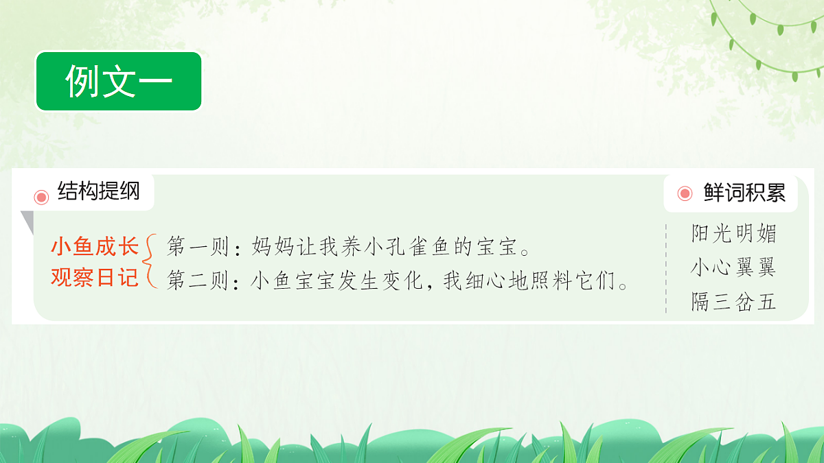 习作:写观察日记(范文+点评+升格)第3页