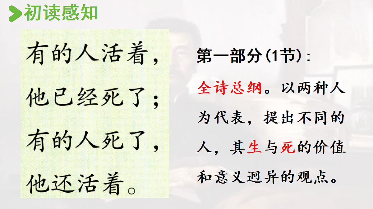 【教学课件】26.有的人——纪念鲁迅有感第6页